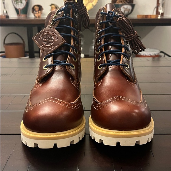 Timberland 6” Premium Brogue Boots Limited Edition Brown new Mens Size 9 main image 2